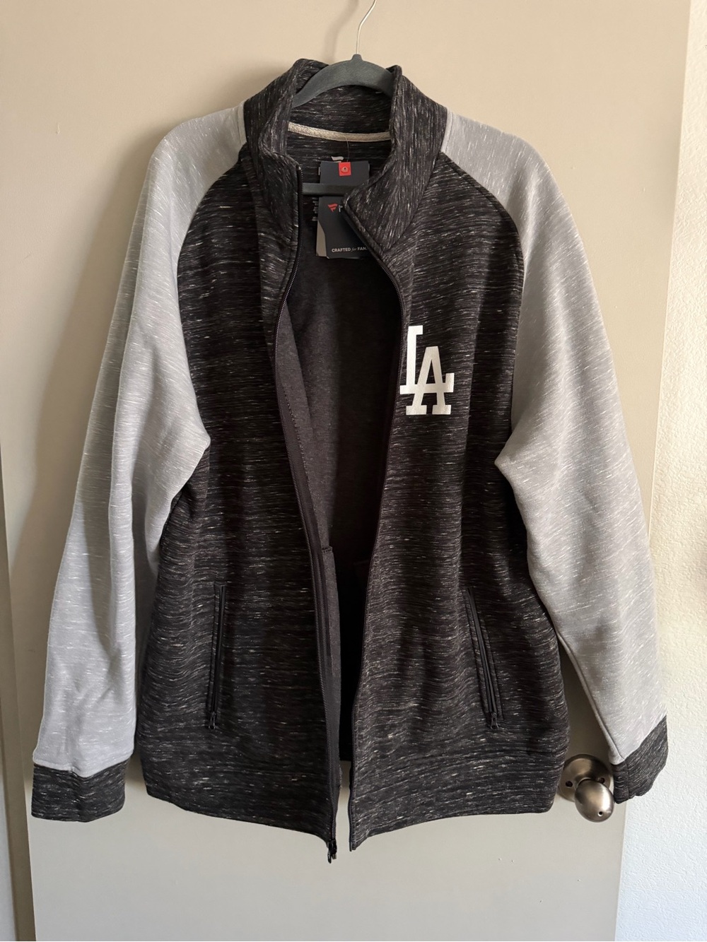 Fanatics LA Dodgers Black & Gray Full-Zip Jacket